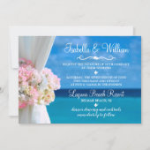 Elégant Faire-part de mariage Floral Beach été (Devant)