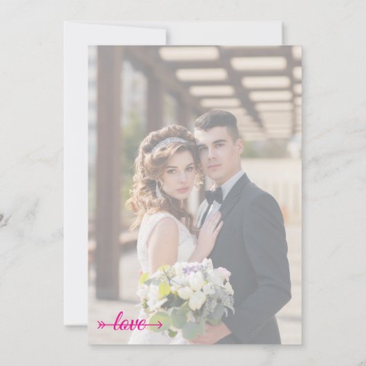 Élégant Faire-part de mariage Floral Bleu (Dos)