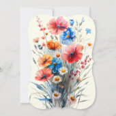 Élégant Faire-part de mariage floral Blush de la M (Dos)