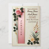 Elégant Faire-part de mariage Floral Boho (Devant)