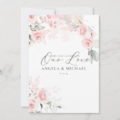 Élégant Faire-part de mariage Floral Boho Blush Ro (Dos)