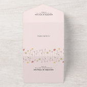 Élégant Faire-part de mariage Floral & Jeu RSVP (Dehors)