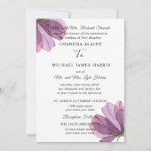 Élégant Faire-part de mariage Floral Moderne (Devant)