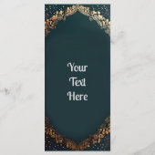 Élégant Faire-part de mariage Floral Or (Dos)