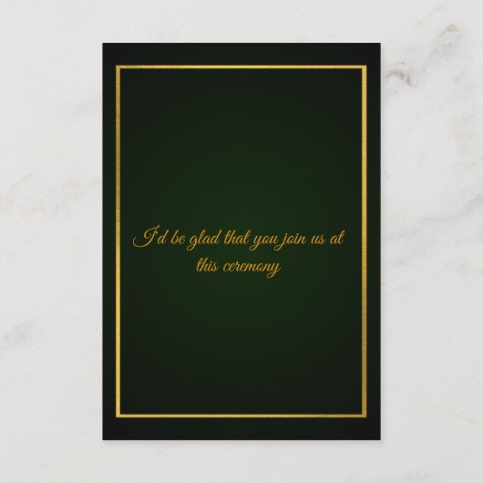 Élégant Faire-part de mariage Floral | Personnalis (Dos)