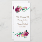 Élégant Faire-part de mariage Floral Rustique (Devant / Derrière)
