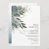 Élégant Faire-part de mariage Floral Succulent Mod (Devant / Derrière)