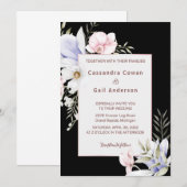 Élégant Faire-part de mariage Floral Vintage (Devant / Derrière)