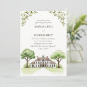 Élégant Faire-part de mariage Floral | Waterco (Debout devant)