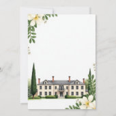 Élégant Faire-part de mariage Floral | Waterco (Dos)