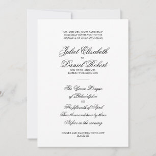 Élégant Faire-part de mariage formel