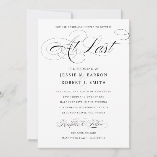 Élégant Faire-part de mariage Gay À Dernière Calli (Devant)