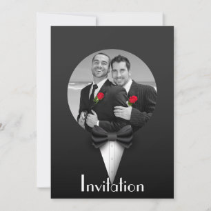 Élégant Faire-part de mariage Gay Tuxedo