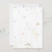 Élégant Faire-part de mariage géométrique Mint-Gol (Dos)