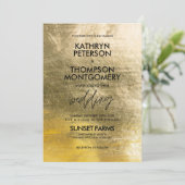 Élégant Faire-part de mariage Gold Foil (Debout devant)