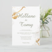 Élégant Faire-part de mariage Gold Foil (Debout devant)