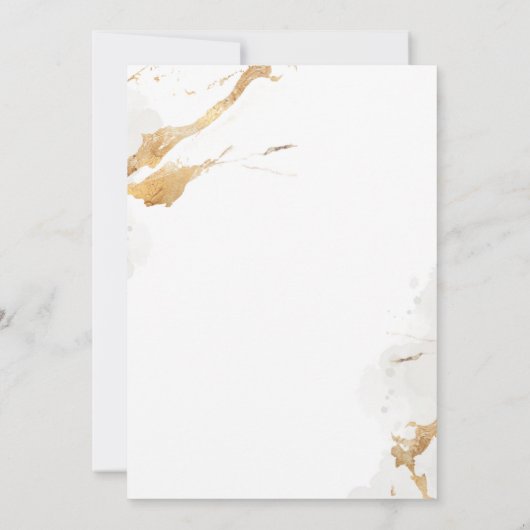 Élégant Faire-part de mariage Gold Foil (Dos)