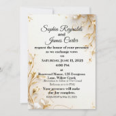 Élégant Faire-part de mariage Gold Foil | Luxe for (Devant)