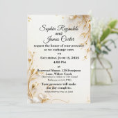 Élégant Faire-part de mariage Gold Foil | Luxe for (Debout devant)