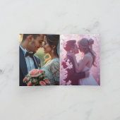 Elégant Faire-part de mariage Gold Frame (Intérieur)