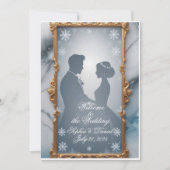 Elégant Faire-part de mariage Gold Frame (Devant)