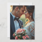 Elégant Faire-part de mariage Gold Frame (Dos)