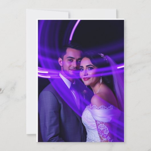 Elégant Faire-part de mariage Gold Frame (Dos)