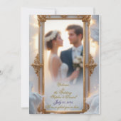 Elégant Faire-part de mariage Gold Frame (Devant)