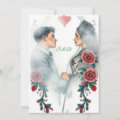 Elégant Faire-part de mariage Gold Frame (Dos)