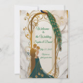 Elégant Faire-part de mariage Gold Frame (Devant)