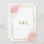 Elégant Faire-part de mariage Gold Frame | Minimal (Dos)