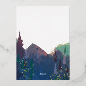 Elégant Faire-part de mariage Gold Mountain (Verso)