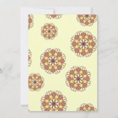 Élégant Faire-part de mariage indien Mandala Brown (Dos)