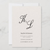 Élégant Faire-part de mariage Initiales (Devant)