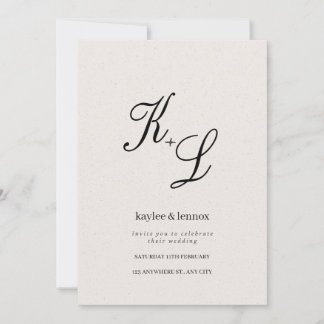 Élégant Faire-part de mariage Initiales