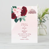ÉLÉGANT FAIRE-PART DE MARIAGE ISLAMIQUE FLORALE (Debout devant)
