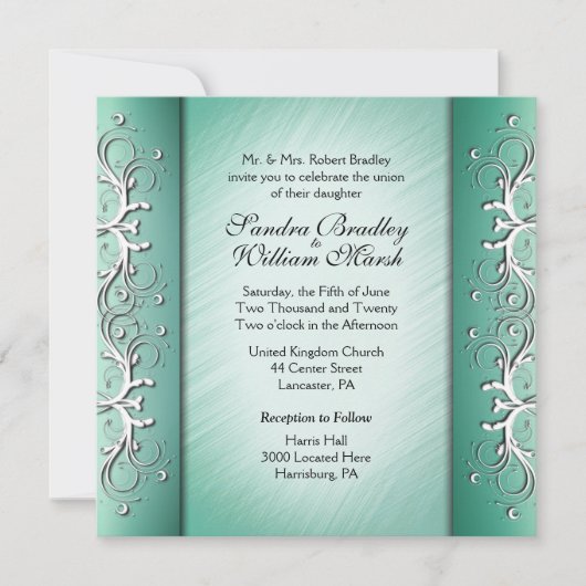 Elégant Faire-part de mariage Jade (Devant)