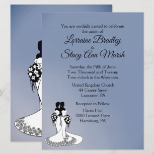 Élégant Faire-part de mariage lesbienne