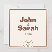 Élégant Faire-part de mariage minimaliste