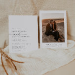 Élégant Faire-part de mariage minimaliste<br><div class="desc">Il s'agit d'une élégante et moderne modèle avec une belle police de calligraphie et un design minimaliste. Modifiez la plupart* des libellés et toutes les couleurs. * le mot "et" n'est pas modifiable. // Pour les articles correspondants, visitez la collection "ALICE" dans le magasin Sincerely By Nicole Zazzle. * Si...</div>