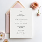 Élégant Faire-part de mariage minimaliste