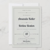 Élégant Faire-part de mariage minimaliste (Devant)