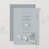 Élégant faire-part de mariage minimaliste (Devant / Derrière)