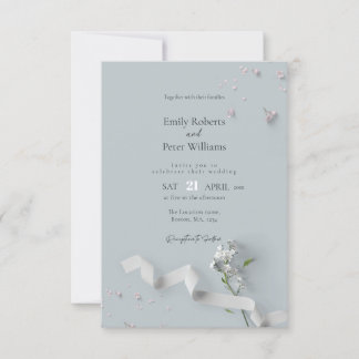 Élégant faire-part de mariage minimaliste