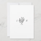 Élégant faire-part de mariage minimaliste (Dos)