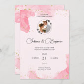 Élégant Faire-part de mariage minimaliste avec Gol (Devant / Derrière)