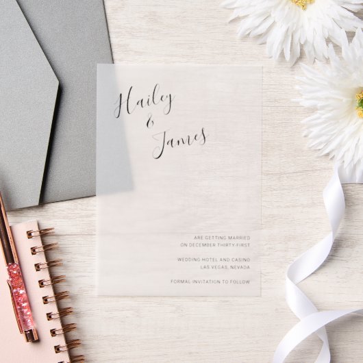 Élégant Faire-Part de Mariage Moderne (Mariage)
