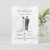 Élégant Faire-part de mariage moderne | Simple et (Debout devant)