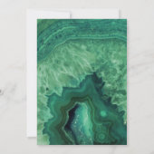 Élégant Faire-part de mariage moderne vert Agate (Dos)