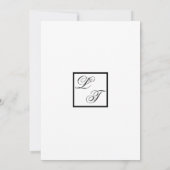 Elégant Faire-part de mariage Monochome (Dos)